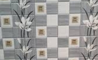 Elegant 3D Floral Wall Tile - Beige & Gold Series