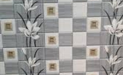 Elegant 3D Floral Wall Tile - Beige & Gold Series