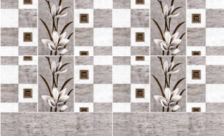 Elegant 3D Floral Wall Tile - Beige & Gold Series