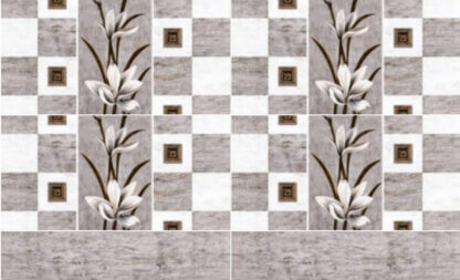 Elegant 3D Floral Wall Tile - Beige & Gold Series